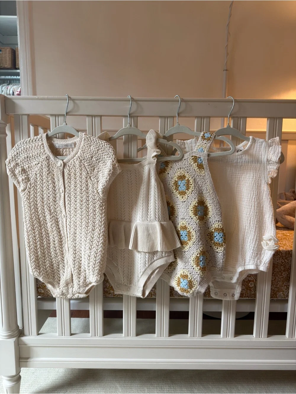 Zara Cream Knit & Crochet Baby One-Piece Bundle!!